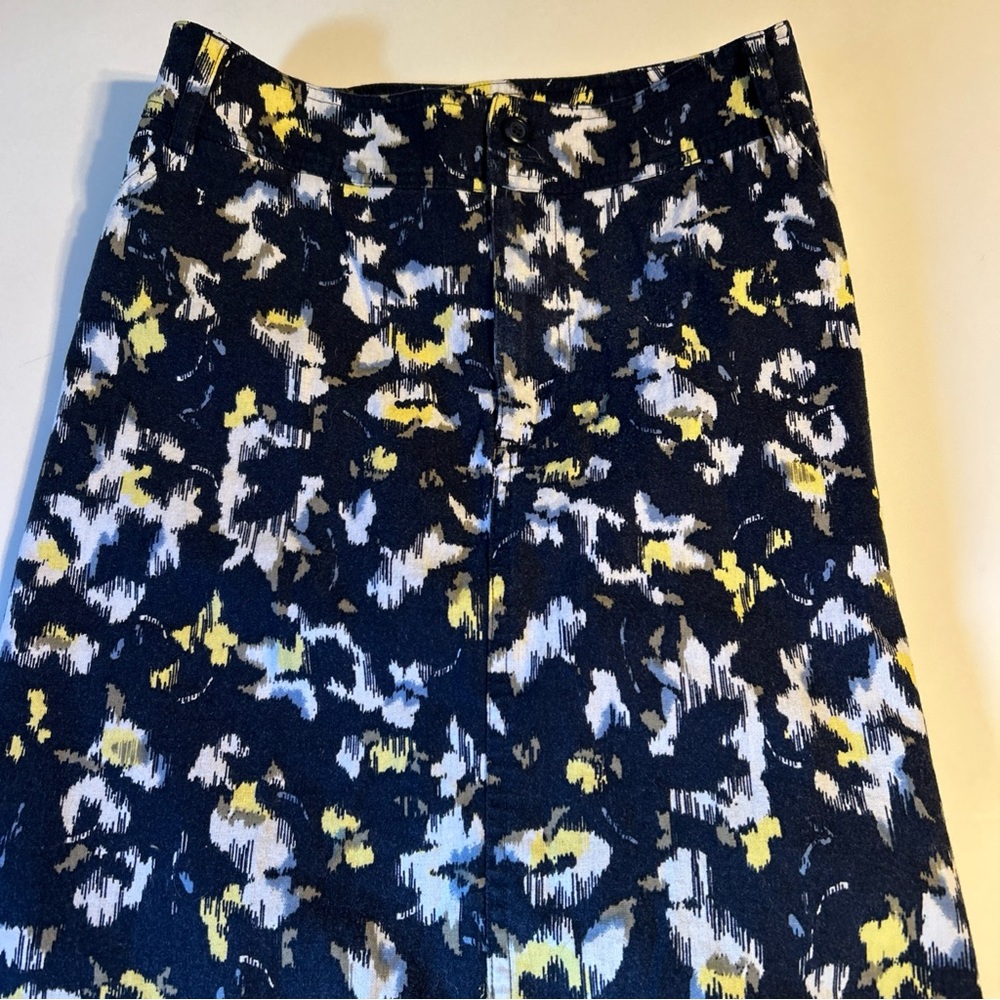 CJ Banks NAVY BLUE PRINT LINEN BLEND SKORT WOMANS SIZE 20W Comfy